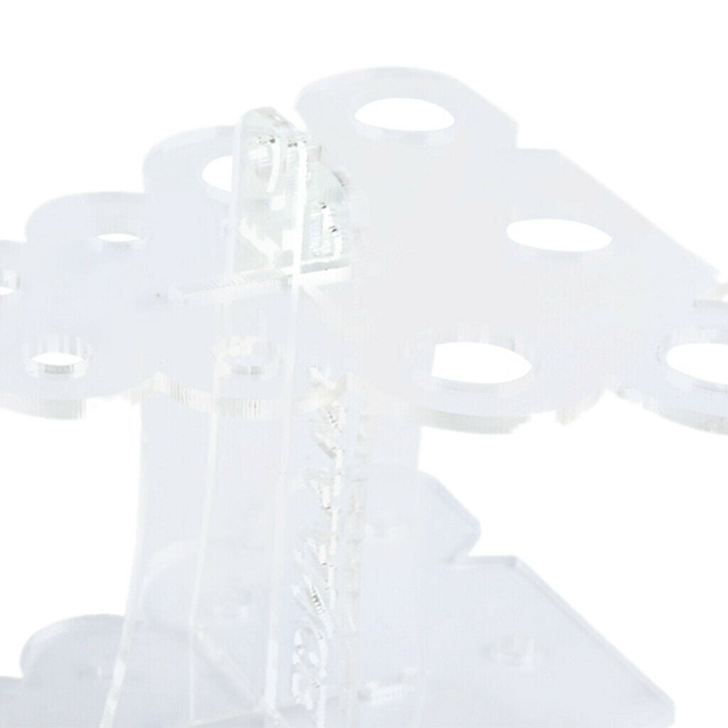 Acrylic 10 Holes Cosmetic Makeup Brushes Holder Stand Dryer Rack Clear