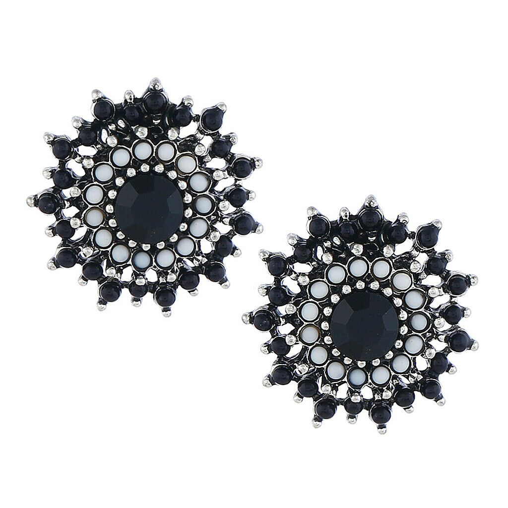 1 Pair Crystal Sunflower Stud Earrings Hypoallergenic Ear Piercing Earrings
