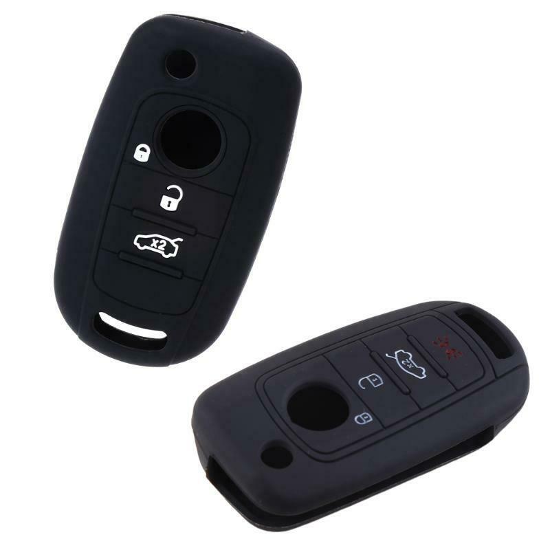Silicone Car Key Case Cover For Fiat 500X Toro Tipo Egea 3 Buttons Dodge Neon