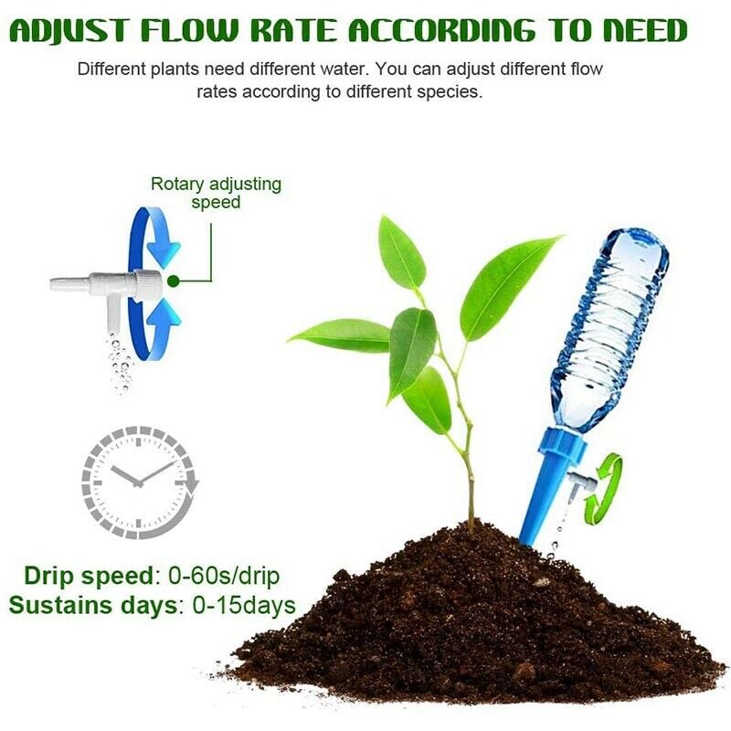2X(12-Piece Plant Waterer Self-Wate Plant Automatic Wate Nail System S5D1)