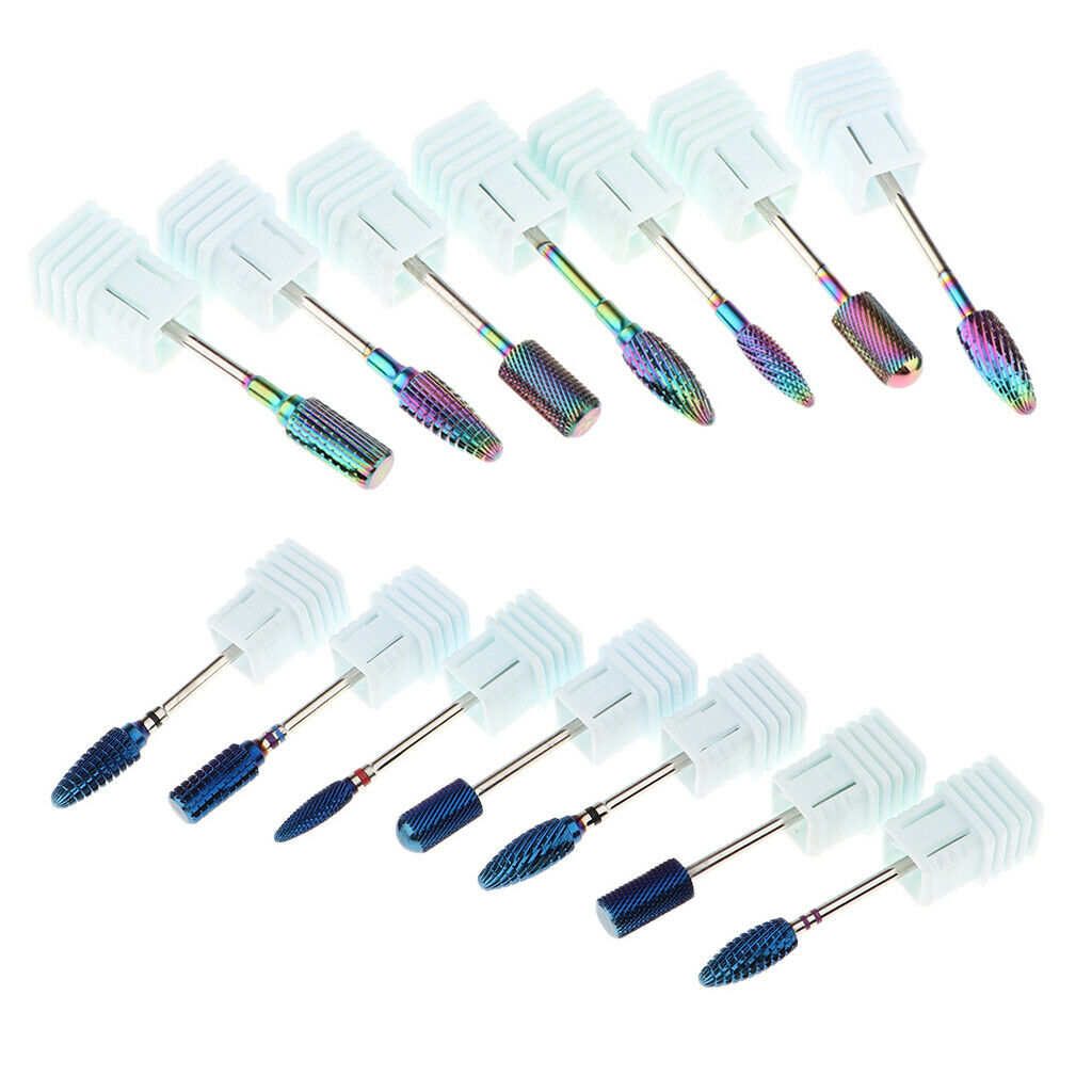 7pcs Nail Files Drill Bit Acrylic UV Gels Removing Manicure Grinding Head