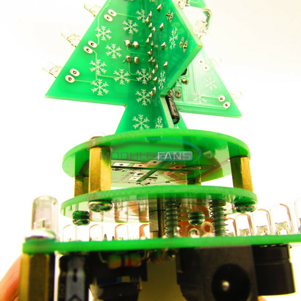 Rotating 7 Color Music Christmas Tree LED Water Lamp+Breathing Light DIY Parts