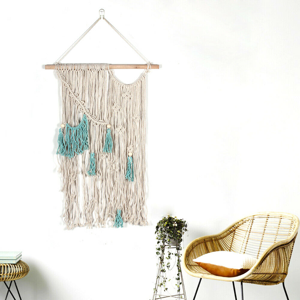 Woven Macrame Wall HangingTapestry Cotton Boho Bohemian Style   Home Wall Decor