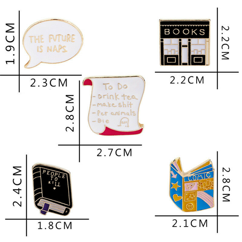 5PCS/Set Cartoon Enamel Collar Brooch Pins Badge Corsage Brooch Jewelry Gi.l8