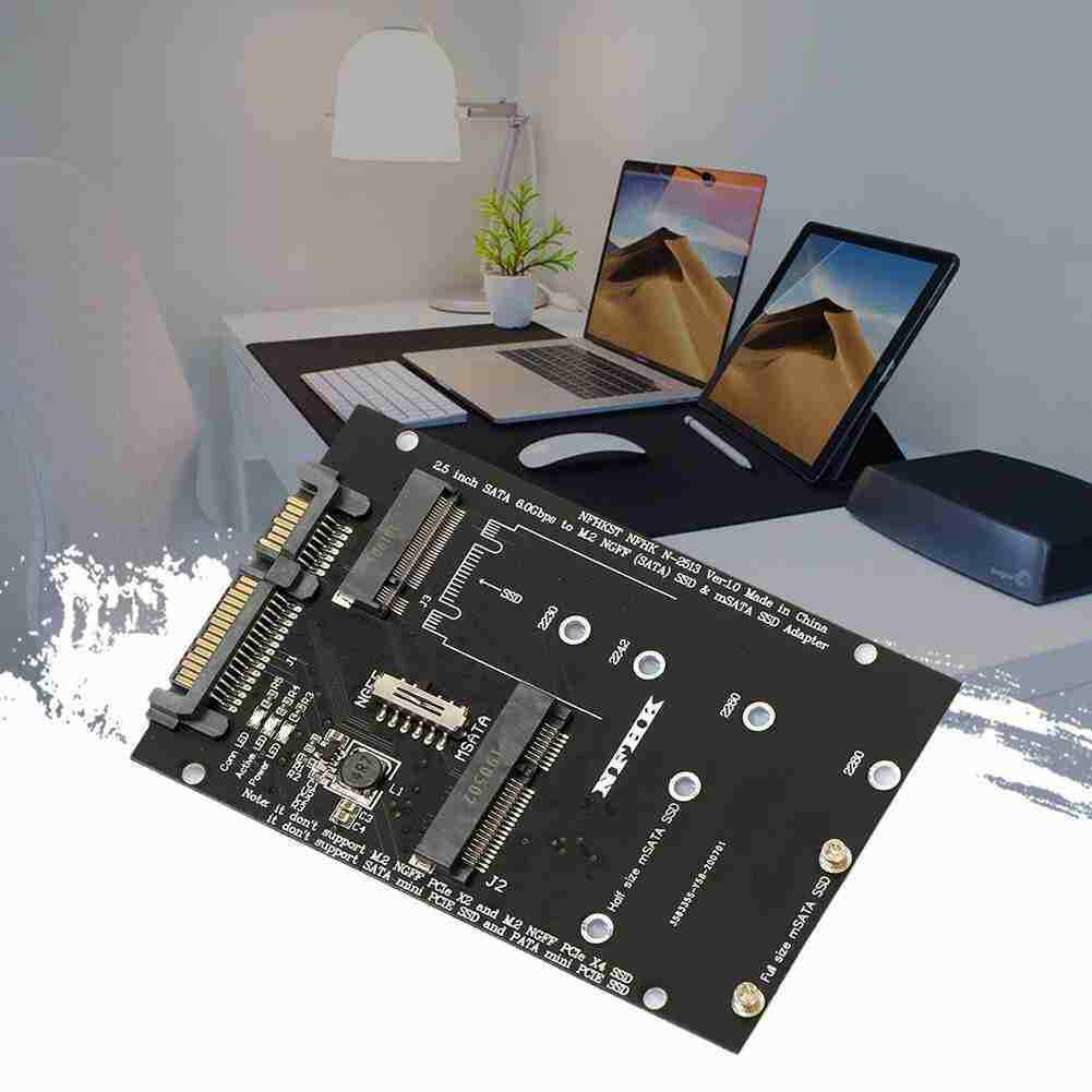 M.2 NGFF Msata SSD to SATA III 3.0 Adapter Card For PC 2280 Laptop 2260 NEW