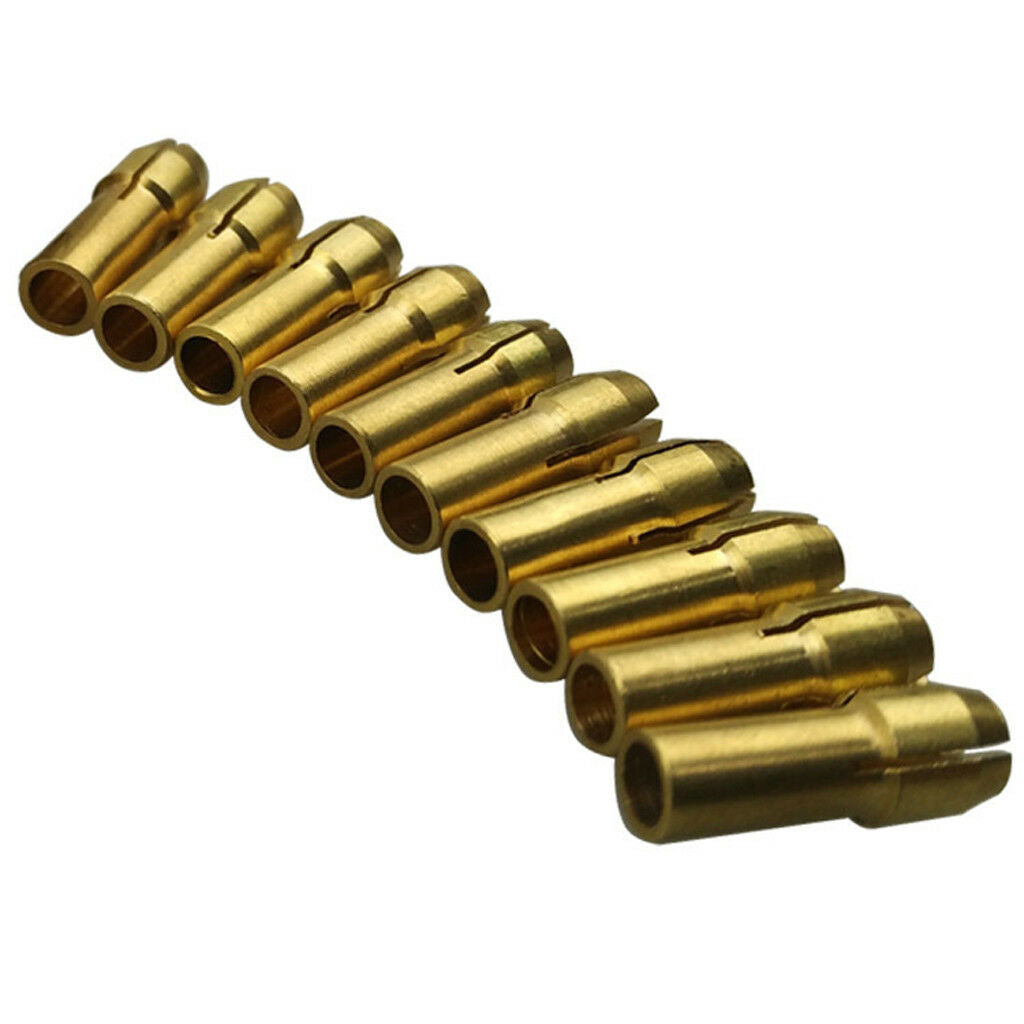 10pcs Durable 0.5-3.2mm Drill Chucks Collet Bits 4.8mm Shank Power Tool