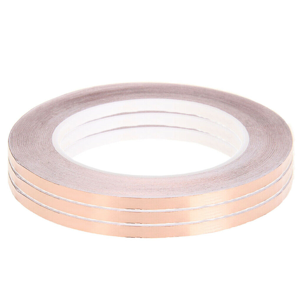 3Pcs Copper Foil Tape Adhesive for Guitar Laptop PDP Transformer Crafting