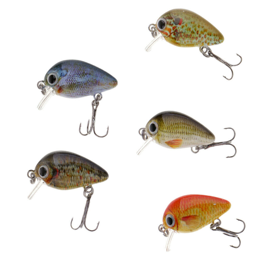 5Pcs/Box Lifelike Fish Wobblers Tackle Crankbaits Vibration Minnow Baits Popper