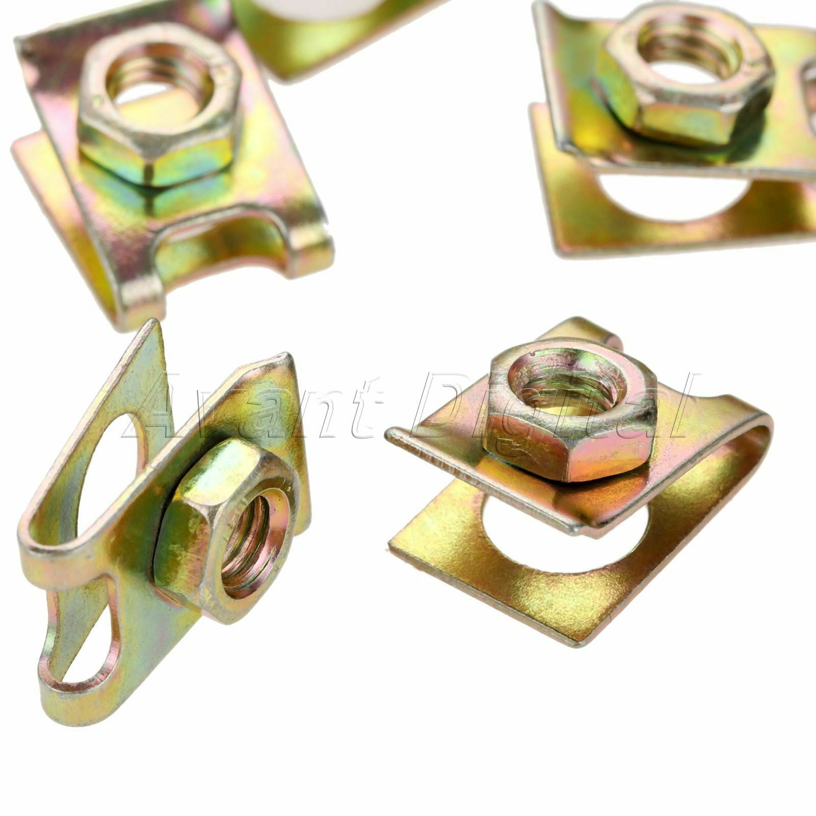 20x Car Speed Metal Plated Spire Nuts Clips Screws Fasteners Retainers Wholesale