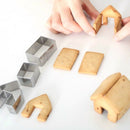 Mini Gingerbread House Cookie Cutter Set 3 Pieces Stainless Steel Biscuit Mold