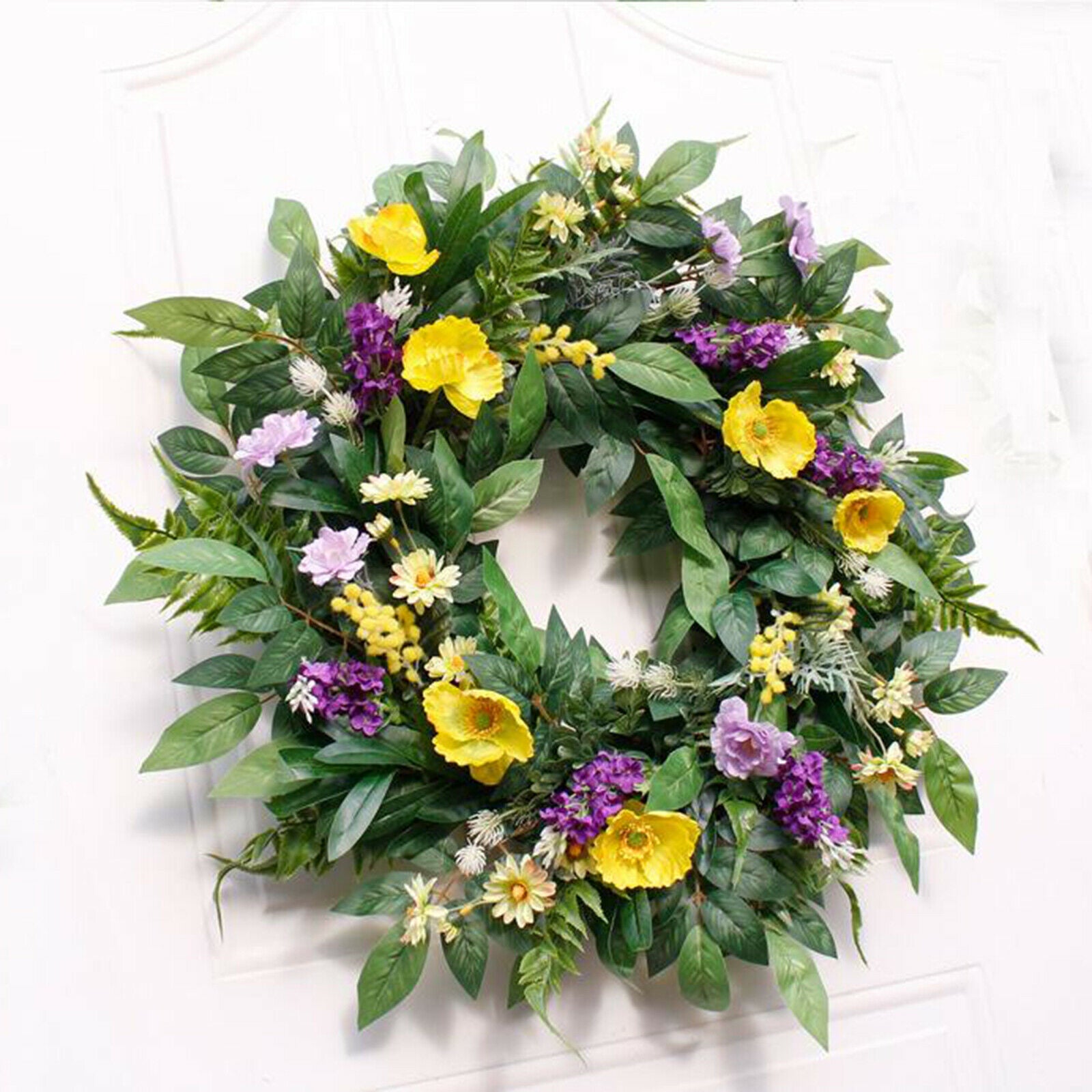 22'' Artificial Floral Wreath Home Decor Wreaths Spring Front Door Garlands