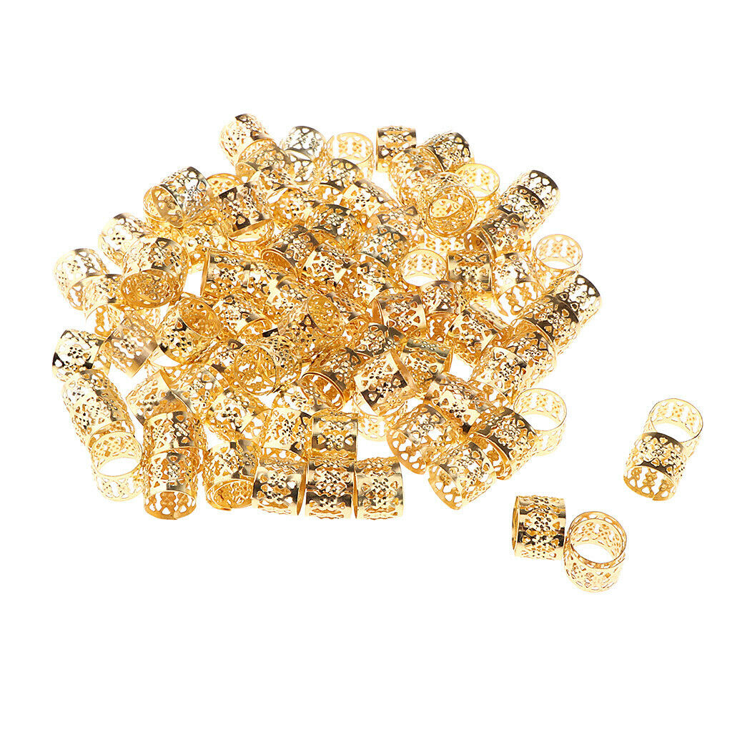 200 Pcs Braiding Rings Dreadlocks Dread Beads Hair Accessories DIY Jewelry .