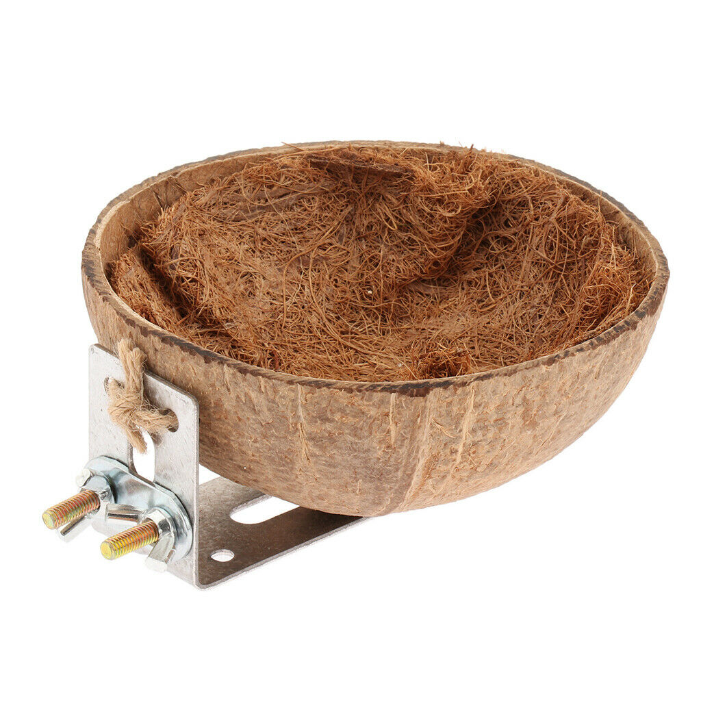 Friendly Coconut Shells Parrot Nest House Cage for Birds Parakeet Parrot