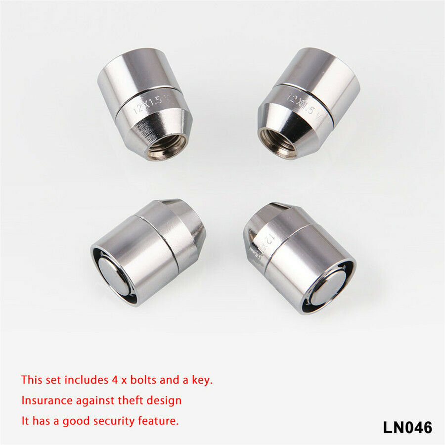 Anti Theft Security Lock 12x1.5 Nut Wheel Lug Nut 1 Key+4 Locks For Car