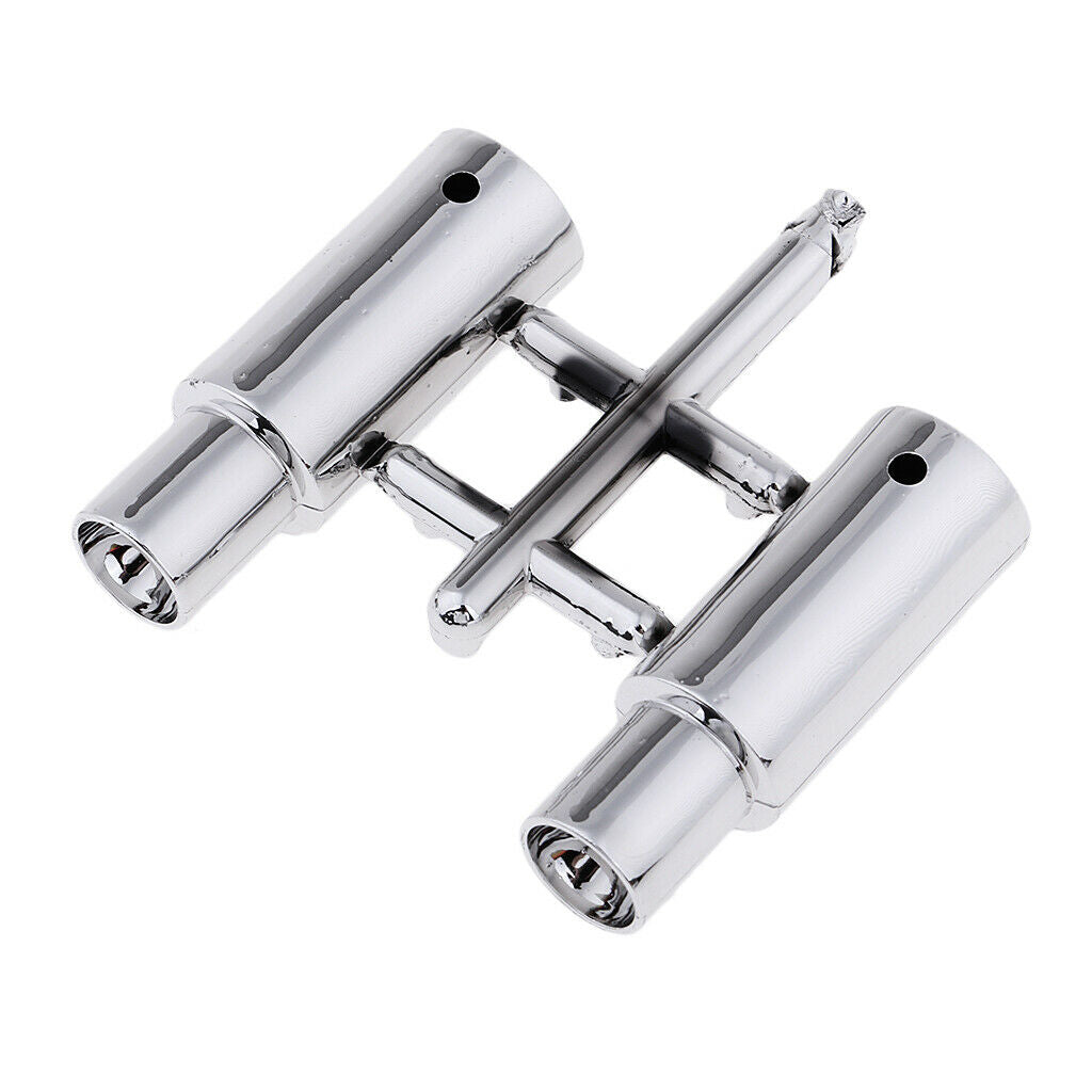 1/10 RC Racing Drift Car Accessories - Double Tip Pipes with License Bracket