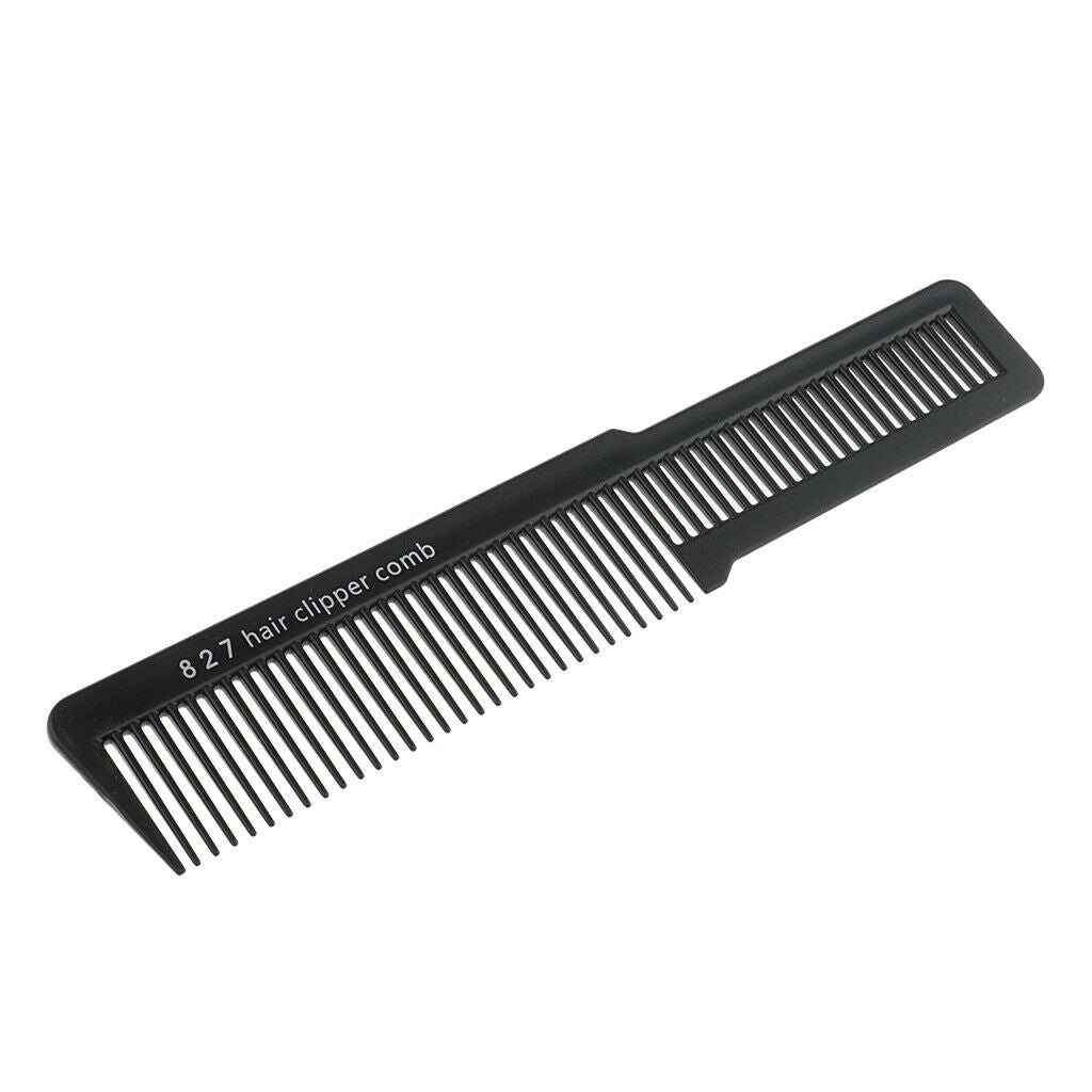 2 Pack Plastic Barber Fine Tooth Hairdressing Clipper Comb White/Black