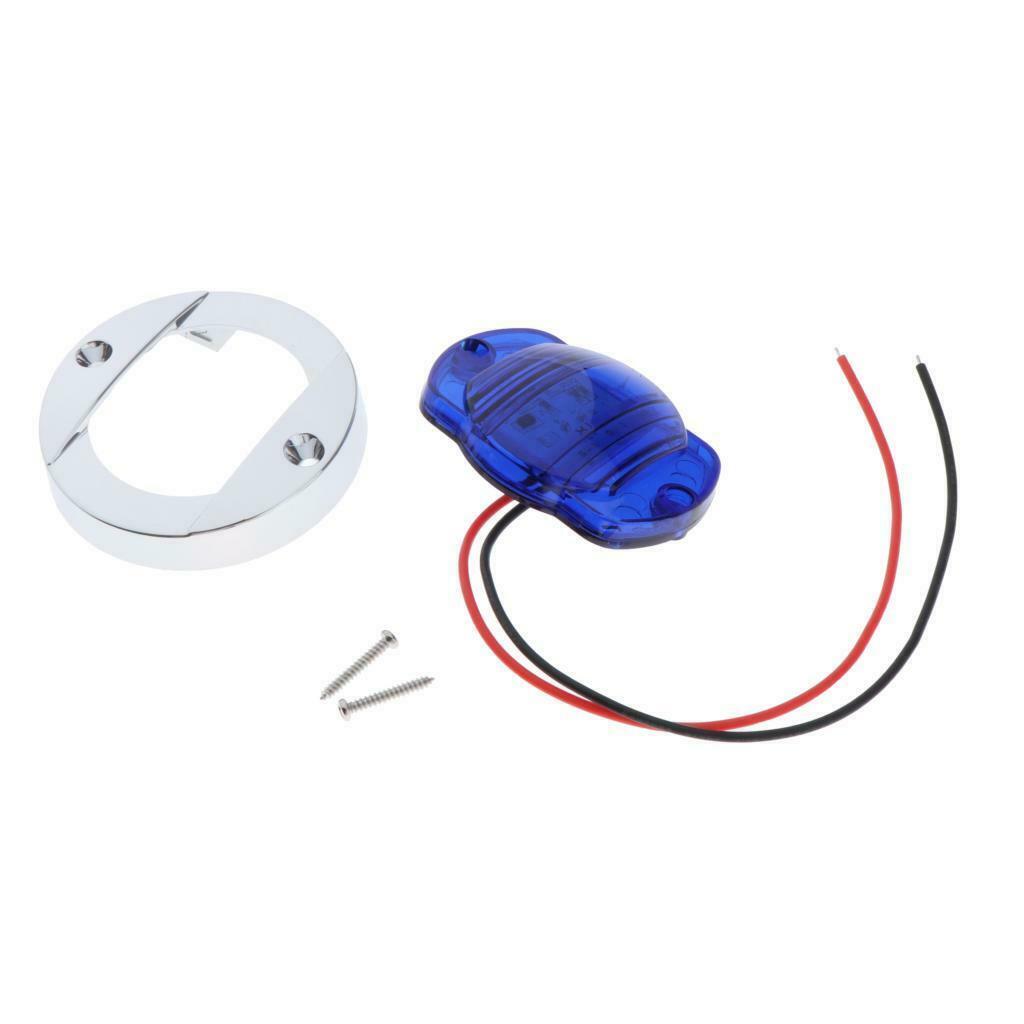 4Pcs Marine Boat LED Stern Lights Lamps 12V 3" Chrome Clear Lens 6-2835-SMD