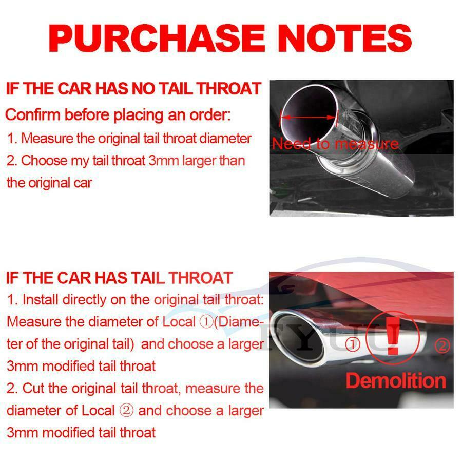 67mm Top Quality Glossy Titanium Black Carbon fiber Exhaust Muffler Tail Pipes