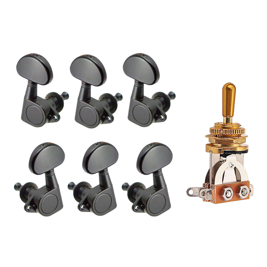Selector Switch Lever 3 Way 6 Pcs Sealed Tuners Tuning Guitar