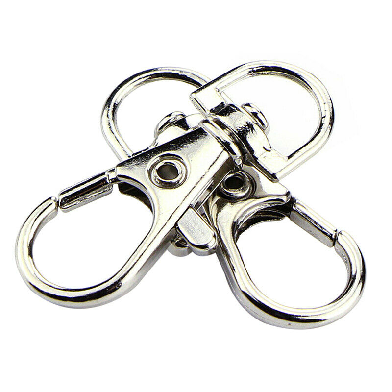 100Pcs Lobster Claw Clasp Hook Keychain Key ring DIY Making Jewelry FindingDD