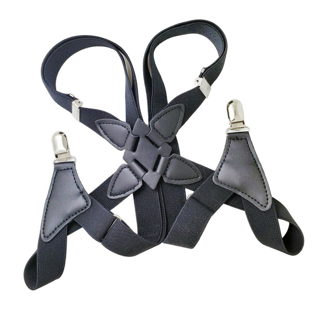 Adjustable Men X Back Suspenders Harness Belt Suit Shirt Suits