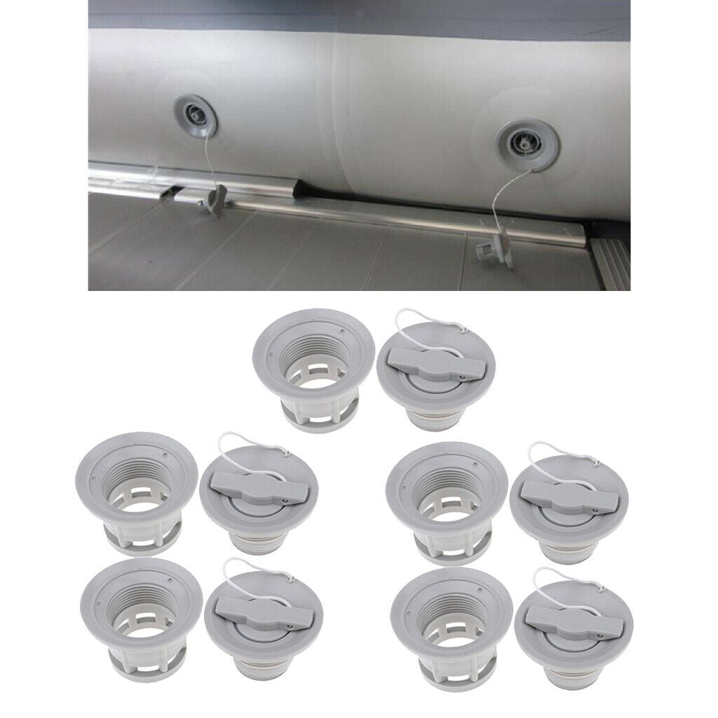 5x 6 Holes Air Valve Adapter   Inflatable Boat Raft Drifting Kayak Accessories
