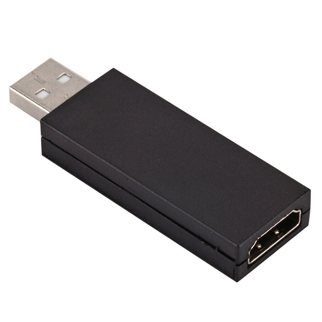 HDMI to USB 2.0 Video Capture Card for Game/Video Live Streaming New Black