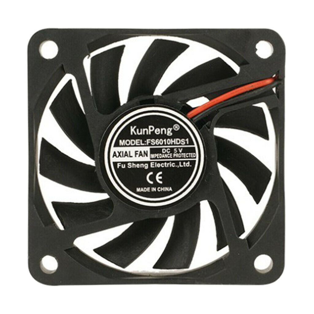2X DC5V Cooling Fan Large Air Volume Radiator Heatsink Cooling System 60x10mm