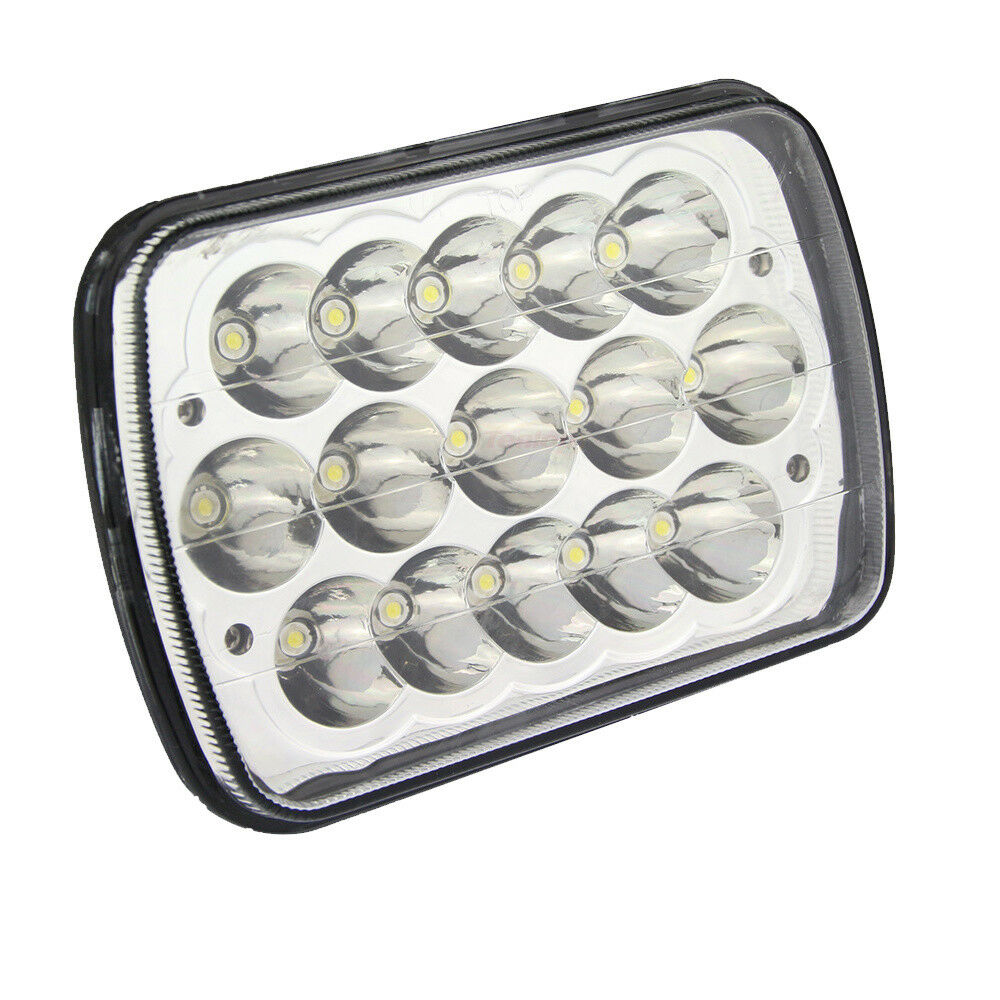 7"x6'' 15LED HID Bulb Light H4 Crystal Clear Sealed Car Van Hi/Lo Beam Headlight