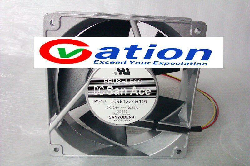 For SANYO 109E1224H101 Aluminum frame cooling fan DC24V 0.25A 120*120*38mm 2pin