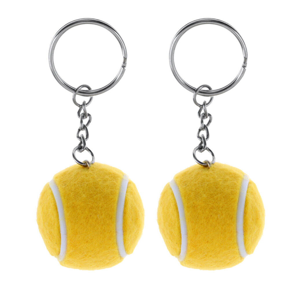 2pcs Fashion Key Tennis Ball Keychain Bag Decor Handmade Crafts Making