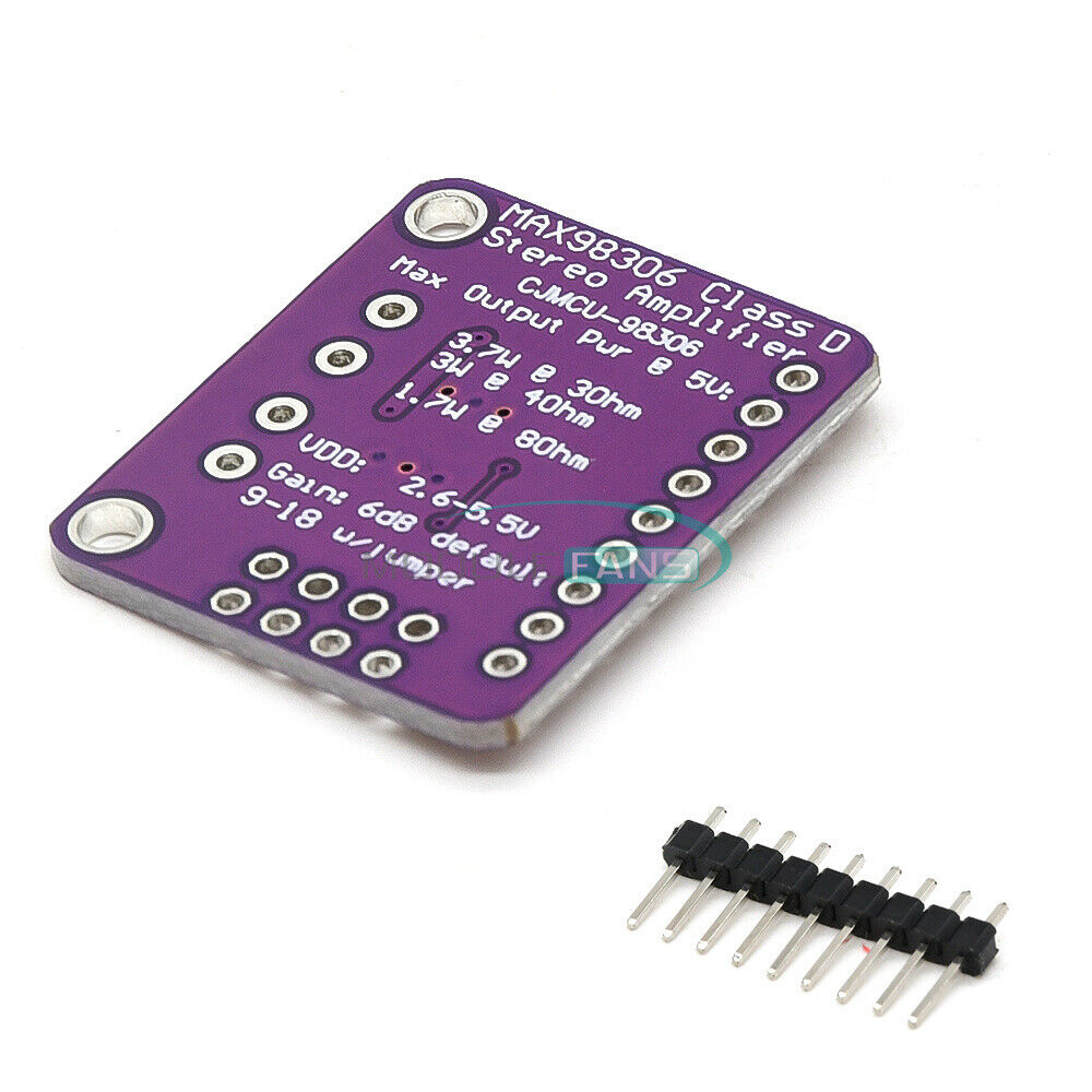 Stereo Class D Amplifier Breakout Board Class MAX98306 Sensor AB Audio 3.7W