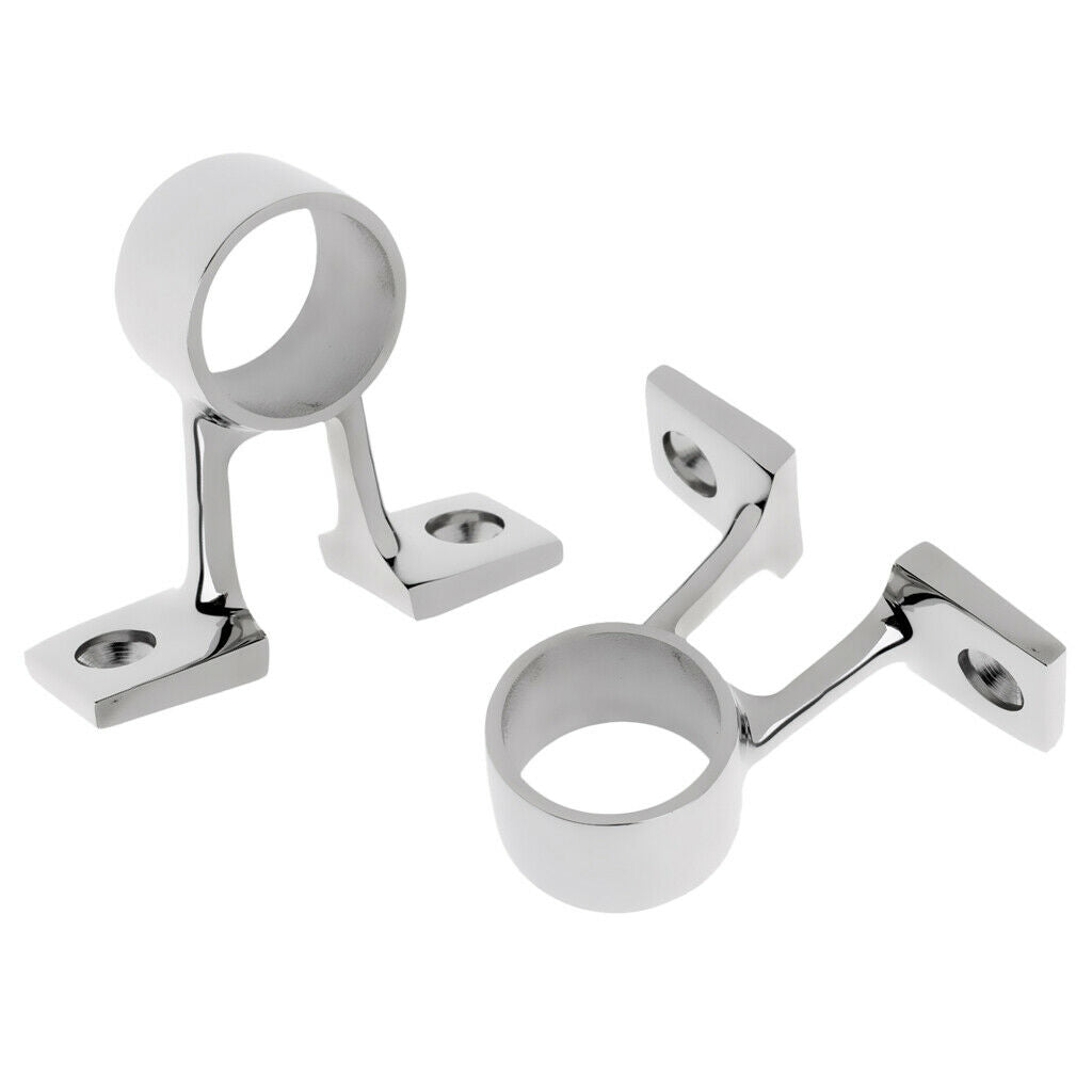 2 Pieces Stainless Steel Boat Hand Rail Fitting Center Bracket for 25mm Pipe
