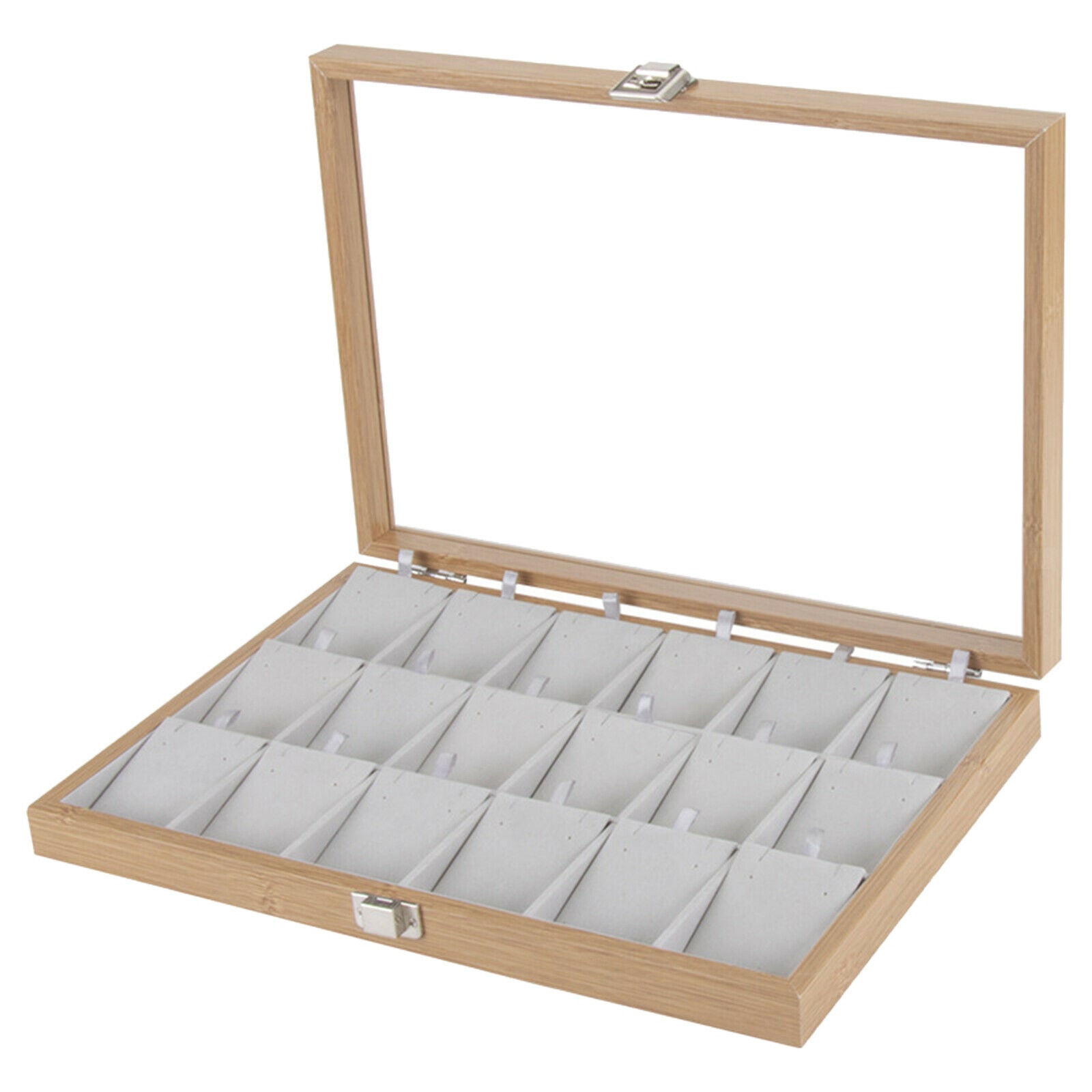 Rings Earrings Necklace Pendant Jewelry Organizer Box Plate Showcase Holder