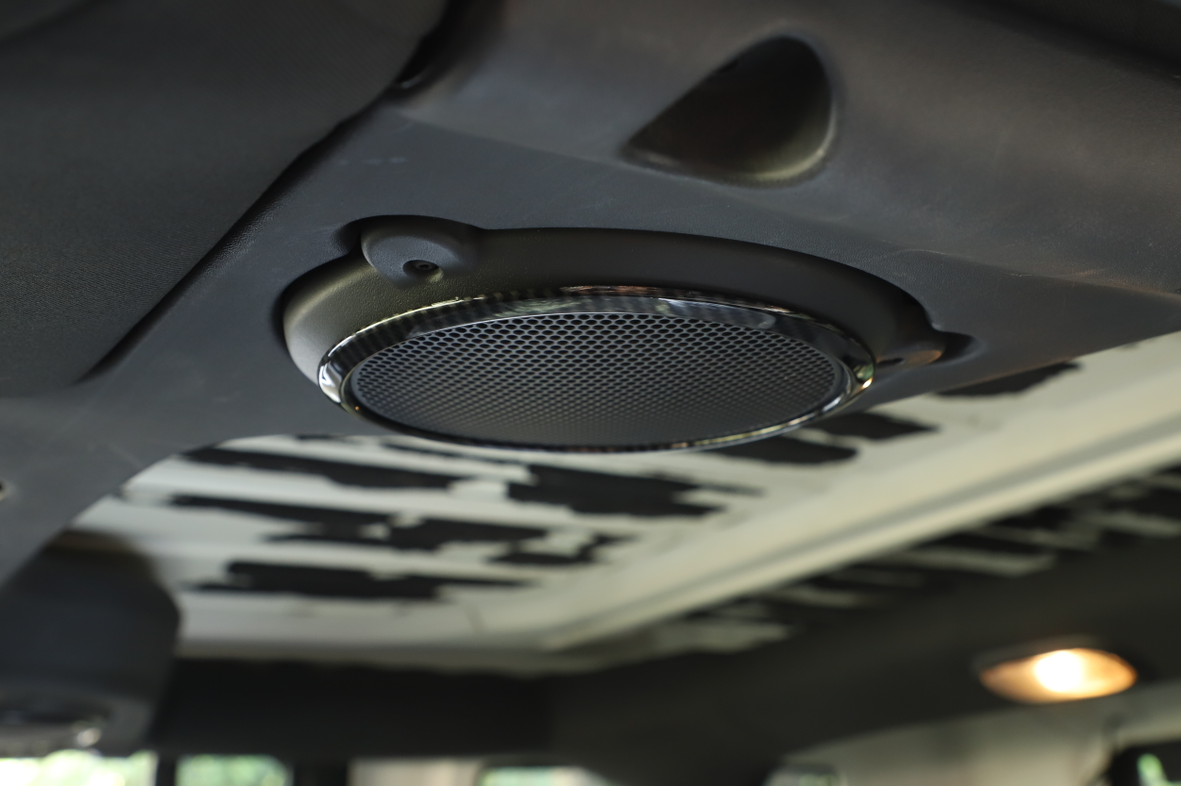 2PCS Carbon Fiber Top Roof Speaker Cover Trim Ring Decor for Wrangler JK 07-14/