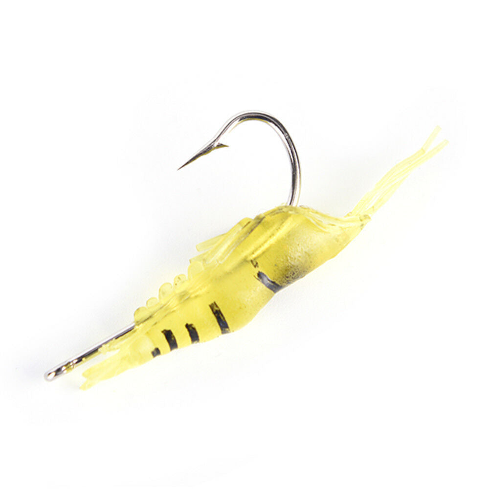 5x Shrimp Lures Soft Squid Jigs Lake Worm Prawn Fishing Lures Artificial B.l8