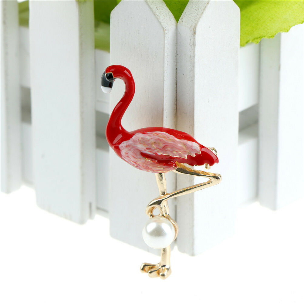 Elegants Flamingo Brooches Unisex Women &Men Brooch Pin  Dress Coat Jewelr.l8