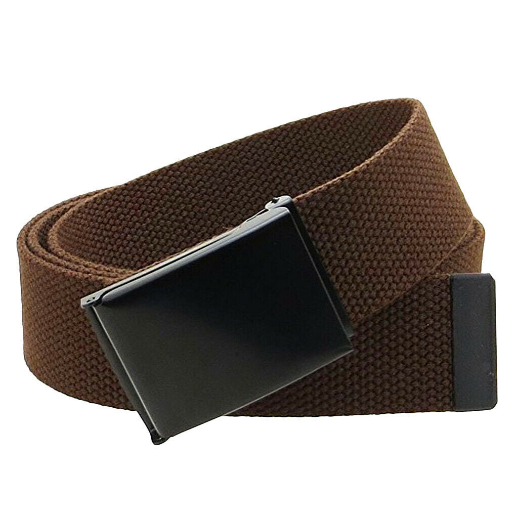 Men Women Casual Canvas Belt Waistband Coffee