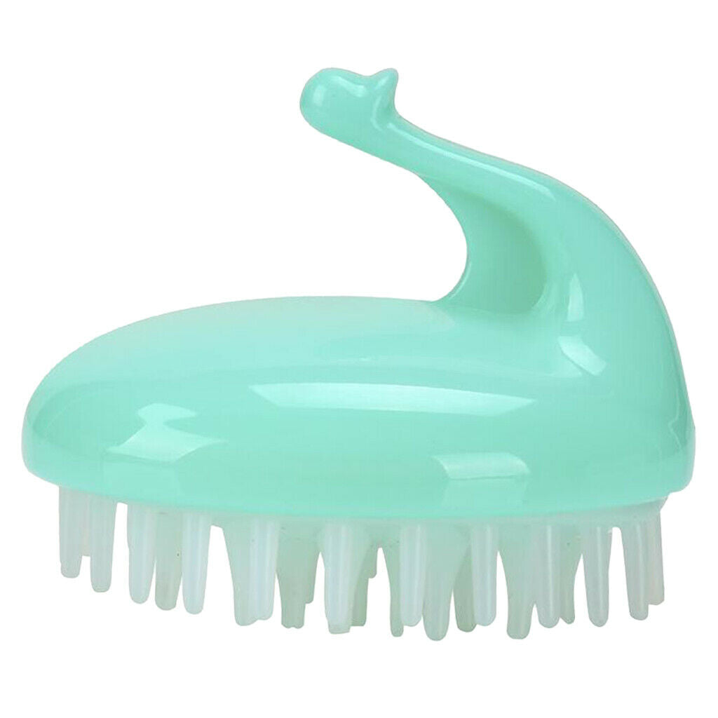 Wet and Dry Hair Head Scalp Massager Shampoo Brush for Girls Women Green