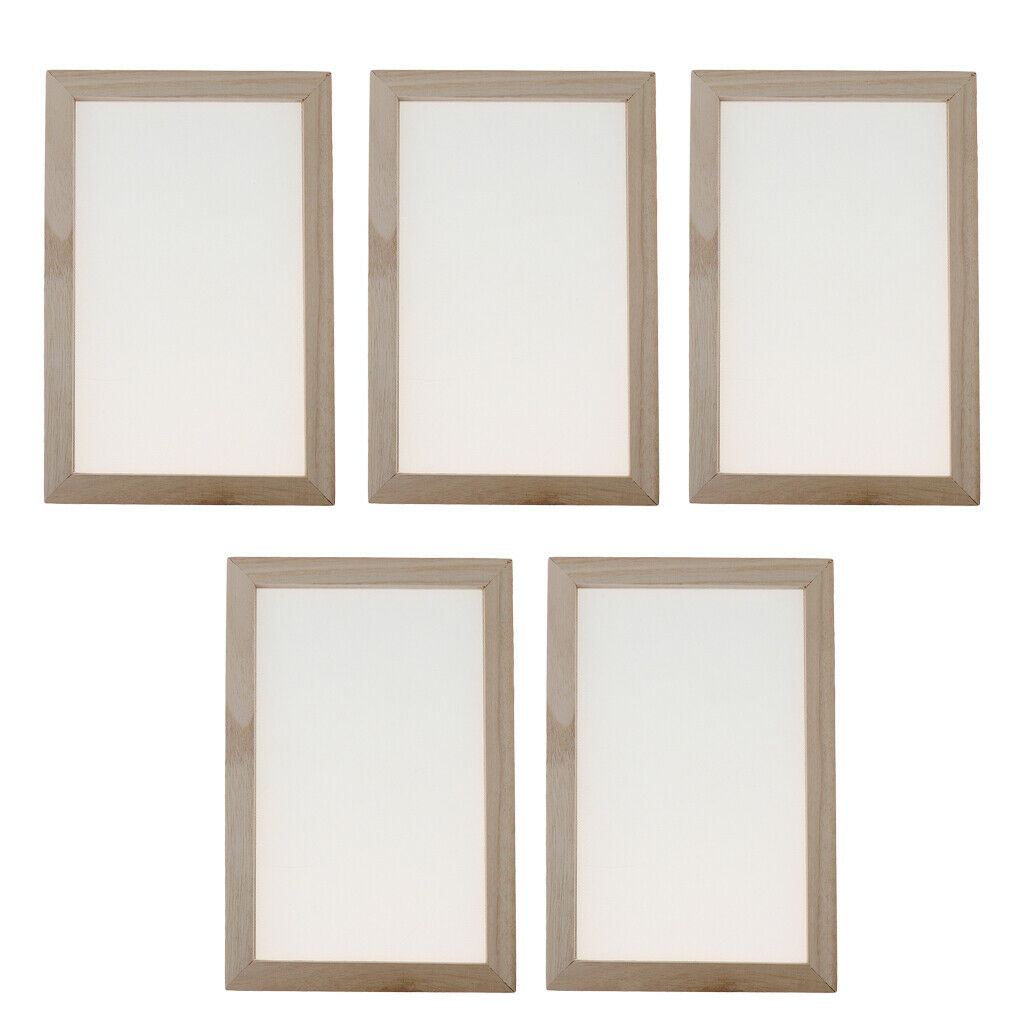 5Pc Lightweight Paper Making Mold Frame Screen Handcraft DIY Dried Flowers Craft
