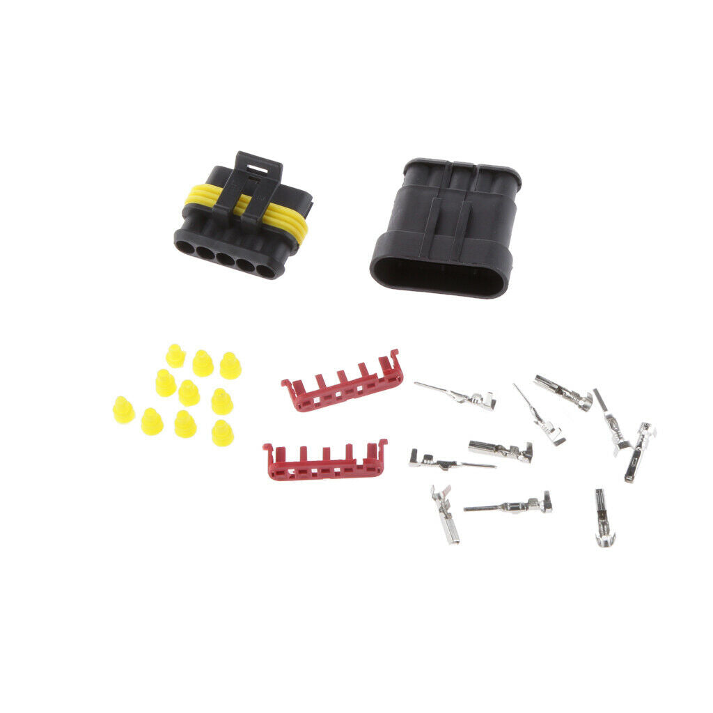 5 Pin With Terminals Way Plug Waterproof Car Connector