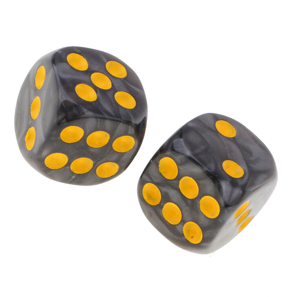 100Pieces D6 Round Corner Dotted Dice 16mm for  MTG TRPG