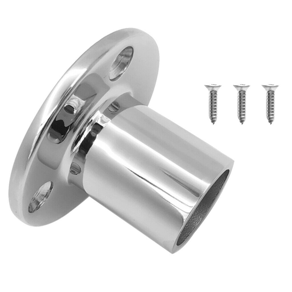 Stainless steel boat handrail fitting 25mm 90 degree round post foot
