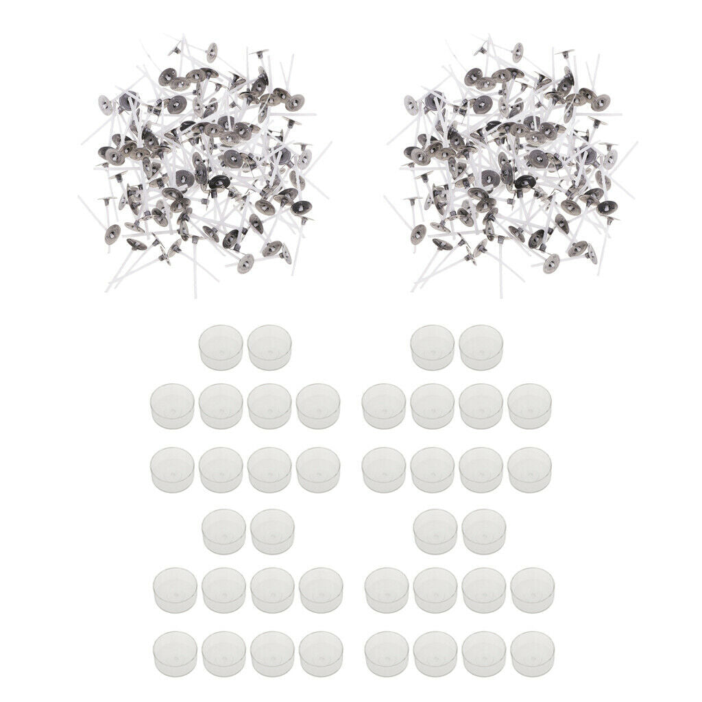 440 Pieces Round Plastic Clear Tealight Cups Candle Wax Containers Empty Candle