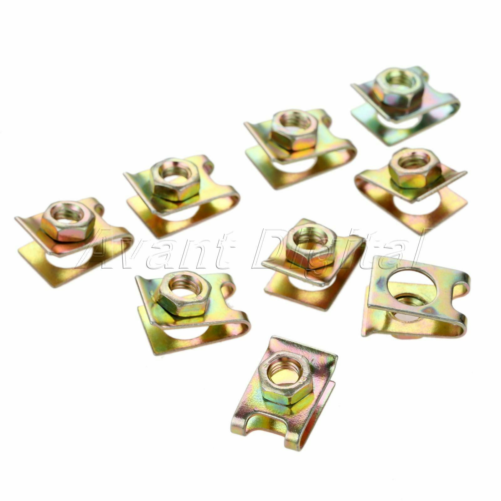 20x Car Speed Metal Plated Spire Nuts Clips Screws Fasteners Retainers Wholesale