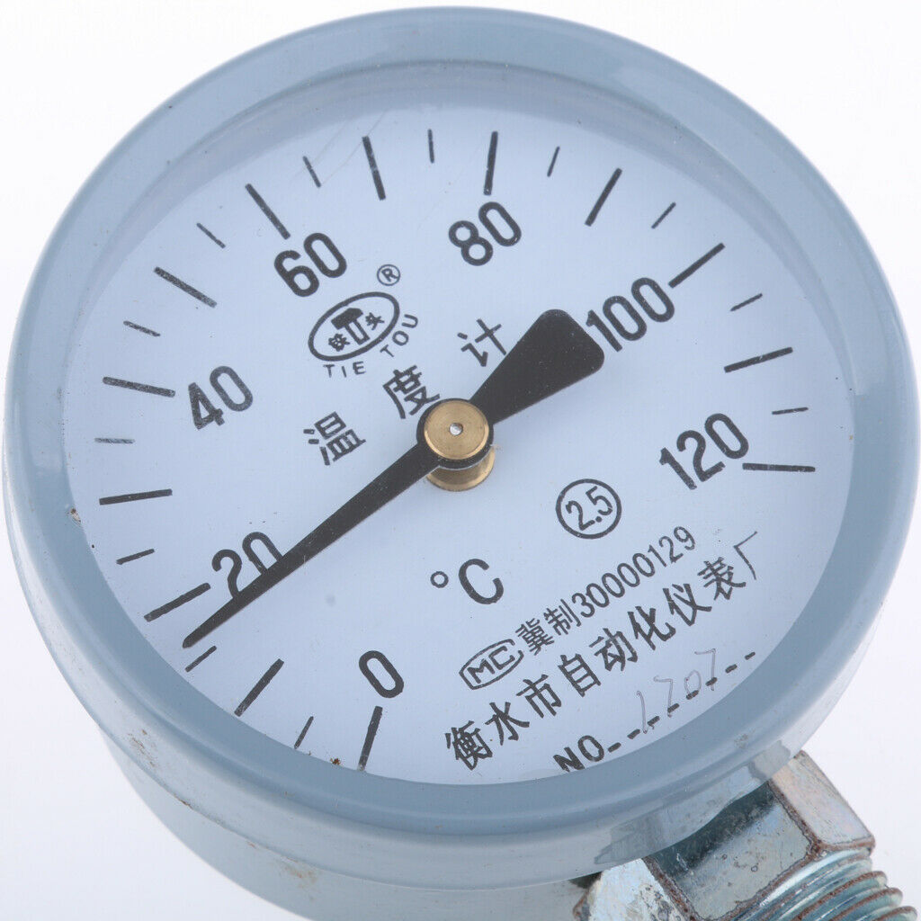 Industry Stainless Steel Pipe Dial Thermometer Bimetal Temperature Meter for