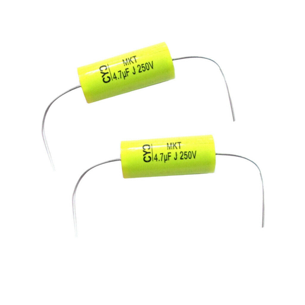 2 Pieces 4.7 UF 250 V Metallized Polyester Film Capacitor for Audio Splitter