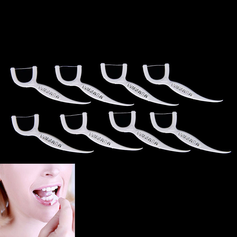 100pc/Pack Sticks Health Tooth Clean Picks Dental Floss Flosser Toothpic .l8