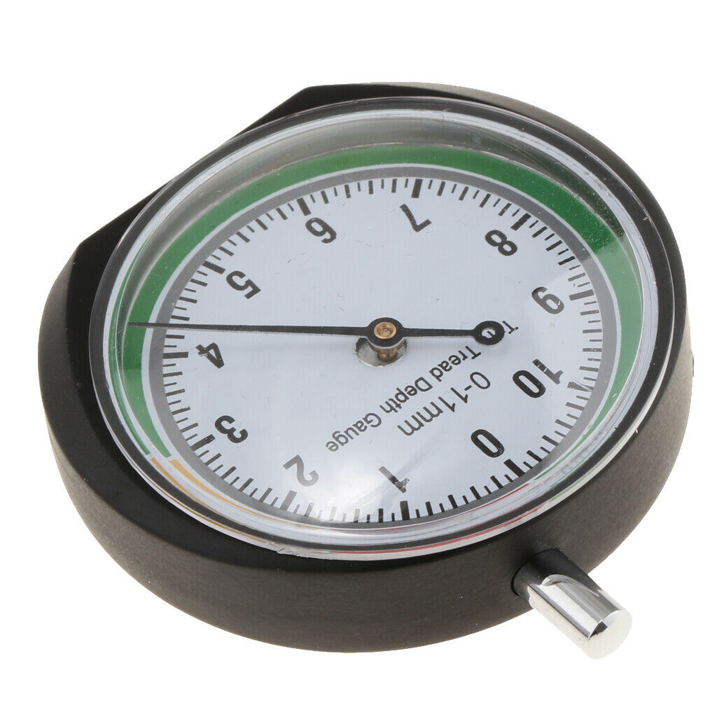 Stainless Steel 0-11mm Tyre Tread Depth Gauge Car Motorcycle Wheel Measure