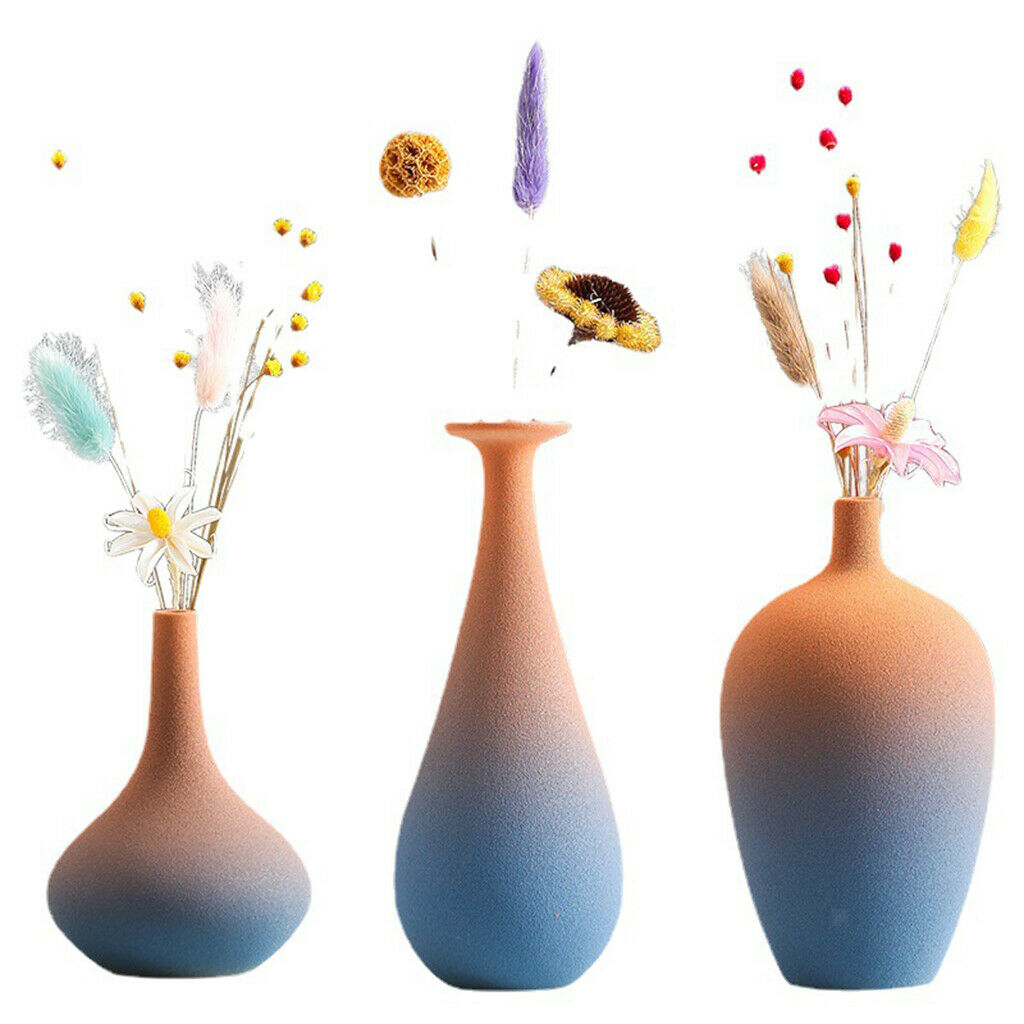 Modern Flower Vase Flowerpot Elegant Home Living Room 9.5x13cm Mouth 1.5cm